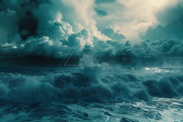 Fototapeta premium BERMUDA TRIANGLE WAVES