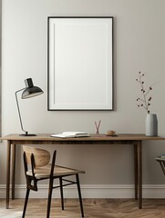 Study Desk Wall Art Mock Up