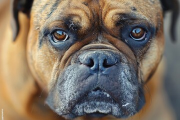 Fototapeta premium Expressive Canine Portrait in Close-Up