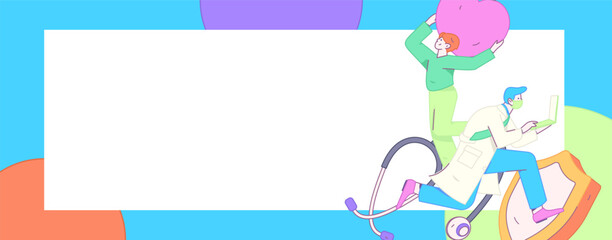 Medical characters fighting the epidemic flat vector concept operation hand drawn illustration
