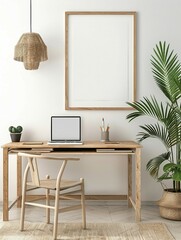 Study Desk Wall Art Mock Up