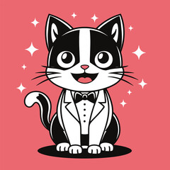 Obraz premium A cute cat sitting