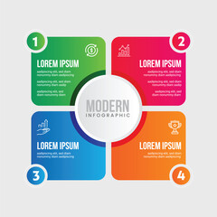 Modern Colorful Infographic Steps
