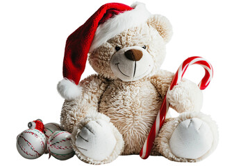 Large Fluffy Teddy Bear on transparent background. PNG