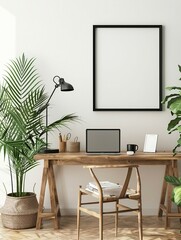 Study Desk Wall Art Mock Up