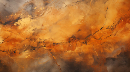 Abstract Orange and Gold Marbled Texture