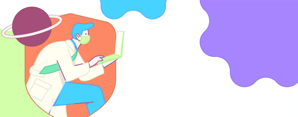 Medical characters fighting the epidemic flat vector concept operation hand drawn illustration
