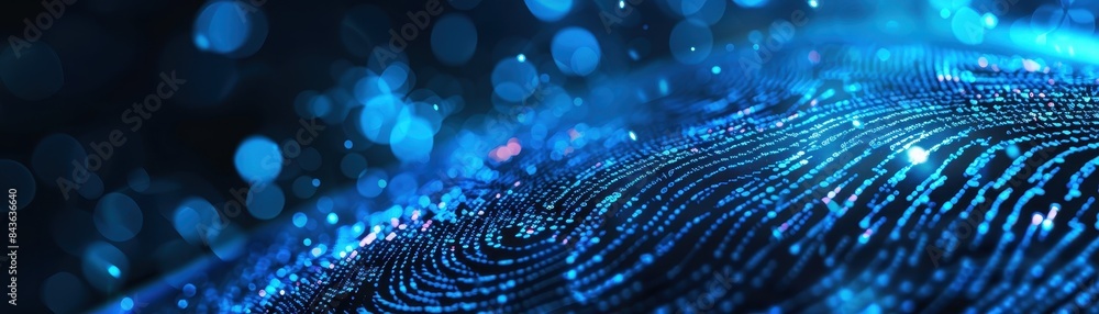 Poster authentication login or cybersecurity fingerprint and secure online