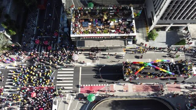 S&atilde;o Paulo, Brazil - June 2, 2024 - This weekend, the 28th edition, the S&atilde;o Paulo LGBT+ Pride Parade, takes place&nbsp;
The event takes place to reaffirm the commitment to combating prejudice and suppport