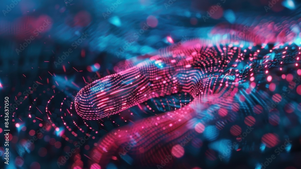 Poster authentication login or cybersecurity fingerprint and secure online