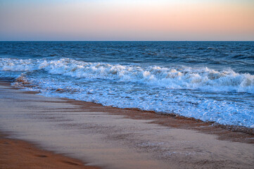 Beautiful clean golden beach of Madhavpur, Gujrat, India.