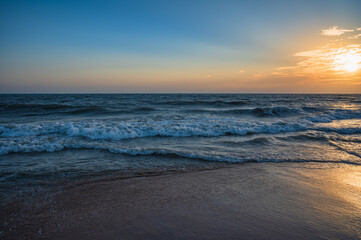 Beautiful clean golden beach of Madhavpur, Gujrat, India.