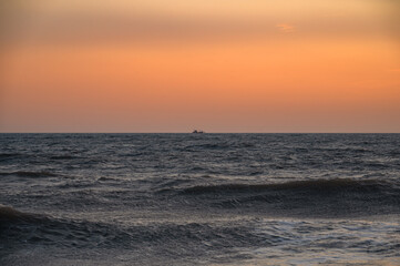 Beautiful clean golden beach of Madhavpur, Gujrat, India.