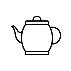 Teapot Icon for Kitchenware, Hot Beverage Serving, and Tea Time Illustrations
