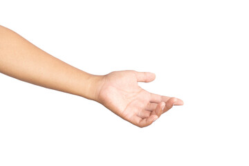 Man's hands making gestures isolated white background PNG