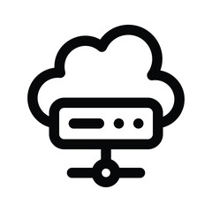 Cloud server, data storage, premium vector of online data storage