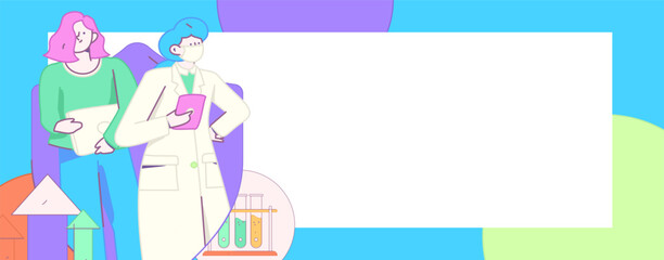 Medical characters fighting the epidemic flat vector concept operation hand drawn illustration
