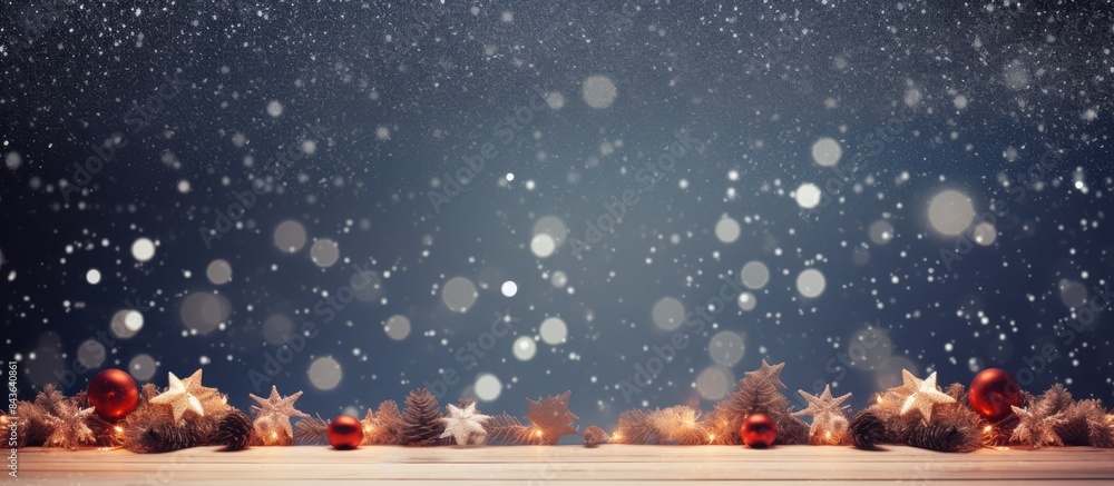 Poster New Year and Christmas themed background with ample space for adding text or images