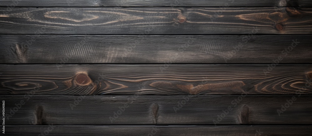Poster top down view of a black wooden background with a textured table ample empty space provided for desi