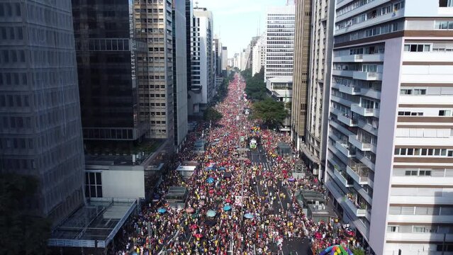 S&atilde;o Paulo, Brazil - June 2, 2024 - This weekend, the 28th edition, the S&atilde;o Paulo LGBT+ Pride Parade, takes place&nbsp;
The event takes place to reaffirm the commitment to combating prejudice and suppport