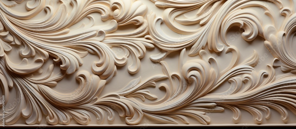 Poster a one of a kind artistic design in decorative plaster serving as a captivating background for design