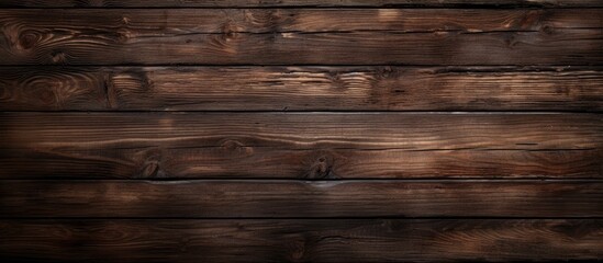 Naklejka premium A dark wooden background with empty space for text insertion. Copyspace image