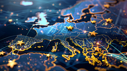 mapa Tecnolog&iacute;a blockchain con concepto de conexi&oacute;n uni&oacute;n