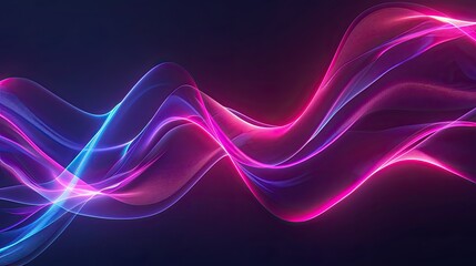 a modern flat colourful abstract background with flowing lines neon glowing profile picture border frame 
