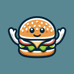 Burger Logo, Fast Food, Logo illustration, emblem, label, Burger logo design