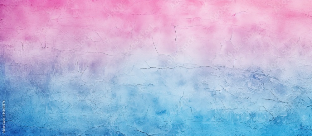 Poster the wall has a gradient texture with light pink and blue colors the rough surface is textured with v