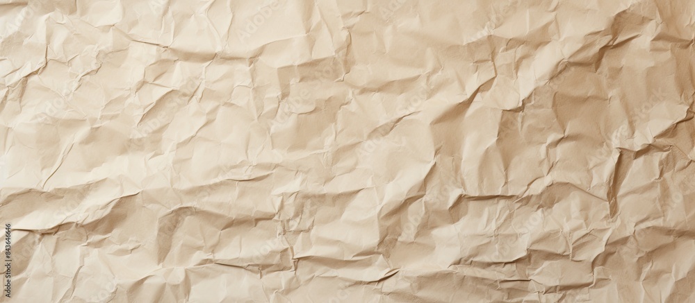 Poster recycled kraft sheet texture background with white crumpled paper adding a touch of character and de