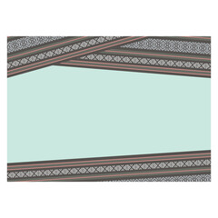 博多織　献上柄風枠・フレーム　和風　背景　帯　ミントグリーン