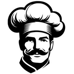 Silhouette of head chef