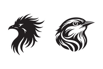 Bird Head Silhouette Vector