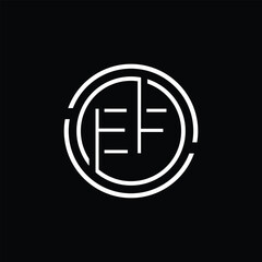 Luxury letter EF logo design.Royal premium letter EF logo design vector template