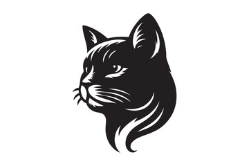 Cat silhouette vector illustration
