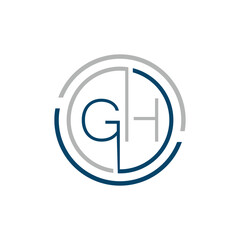 Luxury letter GH logo design.Royal premium letter GH logo design vector template