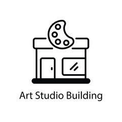 Art Studio Building vector icon