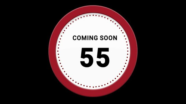 60 seconds countdown digital animation with text coming soon for sale Friday sale clock 