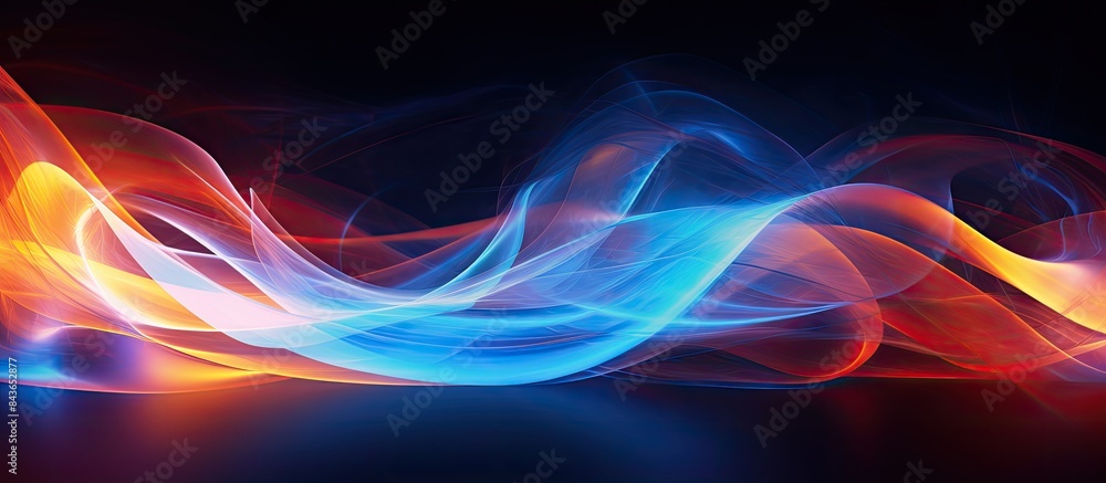 Poster a captivating abstract fantasy background created through the enchanting art of light painting leavi