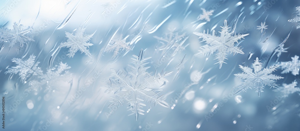 Aufkleber the snow texture is visually appealing with its various forms of snowflakes including plates needles