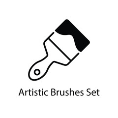 Artistic Brushes Set vector icon
