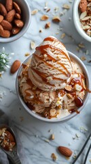 Delicious Ice Cream Treat in a Grey Pot Generative AI