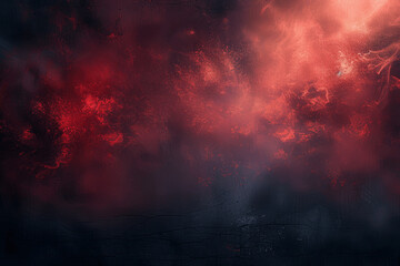 Fototapeta premium Dark Red and Black Grunge Fantasy Background with Smoke and Sparks
