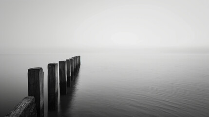 Obraz premium abstract minimalist black and white background