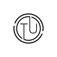 Luxury letter TU logo design.Royal premium letter TU logo design vector template