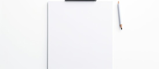 Notebook with empty to do list on white background. copy space available