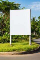 Blank sign of the subdivision entrance