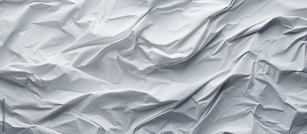 Poster white paper texture crumpled paper top view. copy space available
