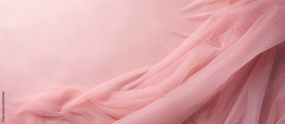 Poster a pink tulle fabric texture is seen from a top down view set against a coral background this trendy 